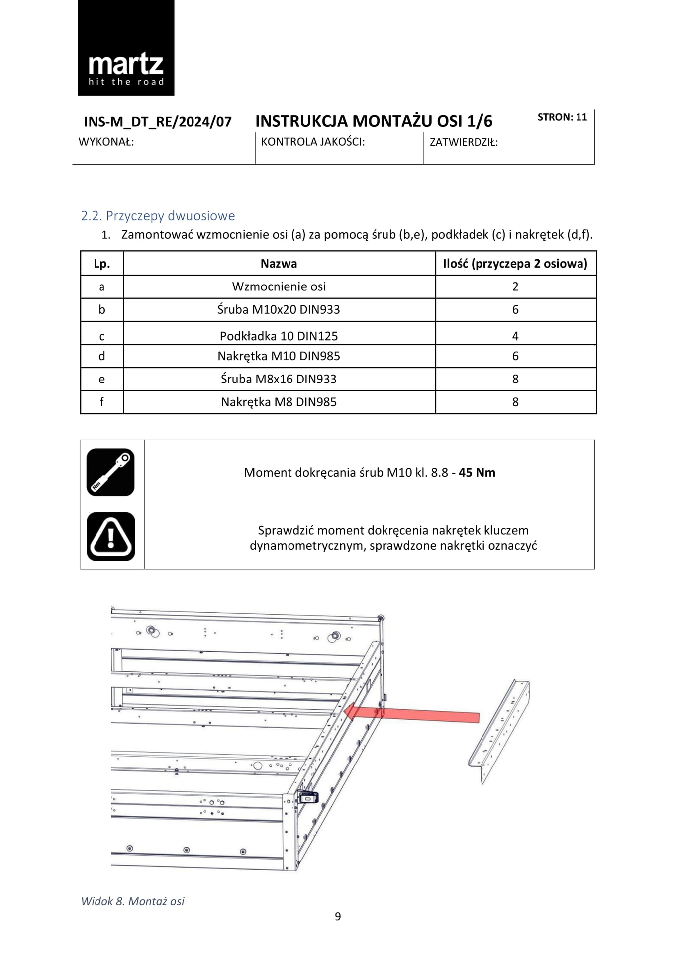 1. INST MONTAŻU OSI_ECO-09